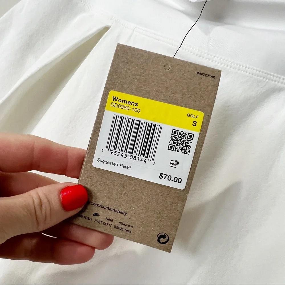 New NIKE Women’s Dri-FIT 17" Long Golf/ Tennis Skort White Style DD0350-100 - Picture 9 of 11